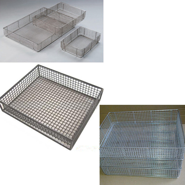 stainless steel wire baskets for laboratary sterilization