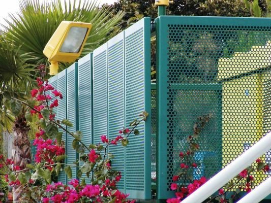 perforated metal mesh fence