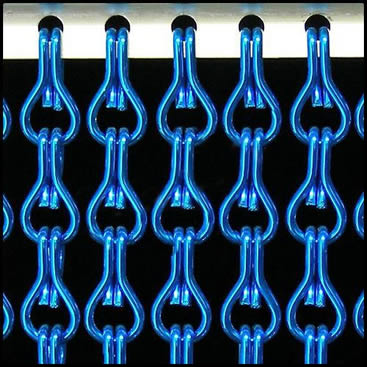 blue aluminum chain curtain