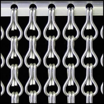 silver aluminum chain curtain